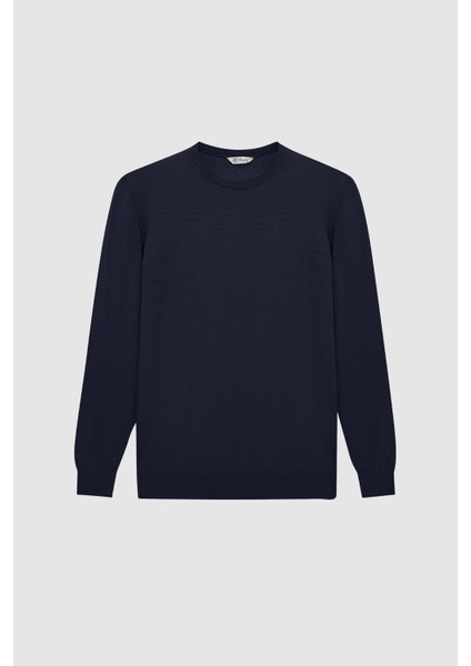 Ds Damat Regular Fit Lacivert Düz Örgü Kazak indirimleri