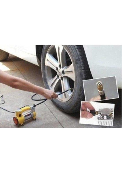 Metal Gövdeli ve Işıklı Mini Araç Hava Kompresörü (4915) modelleri