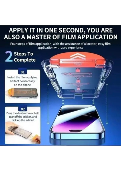 Apple iPhone 16 Pro Max Kolay Uygulama Aparatlı 5d Magic Privacy Glass Hayalet Cam Ekran fiyatları