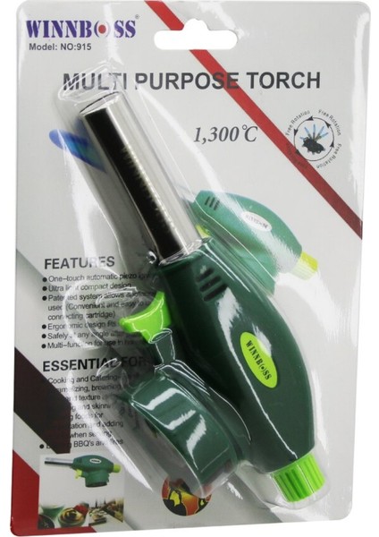 Multı Purpose Torch NO-915 Pürmüz Nargile Çakmak Başlık Brulör 1300℃ (4915)
