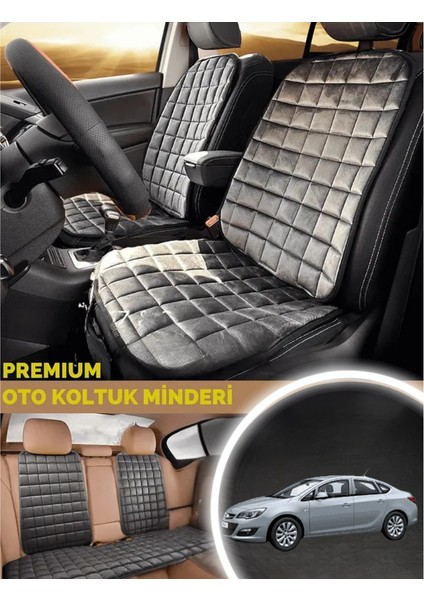 Opel Astra J 5 Koltuk Minderi Ortopedik Cepli Araç ve Kılıf Seti – Tam Uyumlu, Antrasit Renk, Konforlu Tasarım