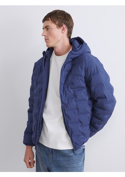Yeni Sezon Slim Fit Kapüşonlu Erkek Şişme Mont