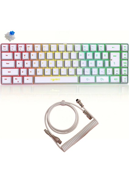 K620 Hot-Swap Mavi Switch Mekanik Klavye-Coiled Kablo modelleri