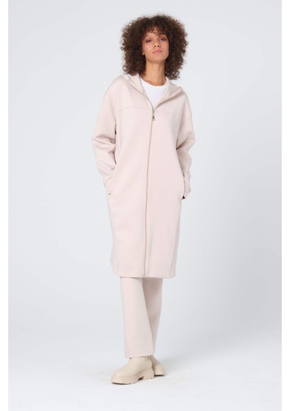 Fermuarlı Scuba Uzun Ceket fiyatları