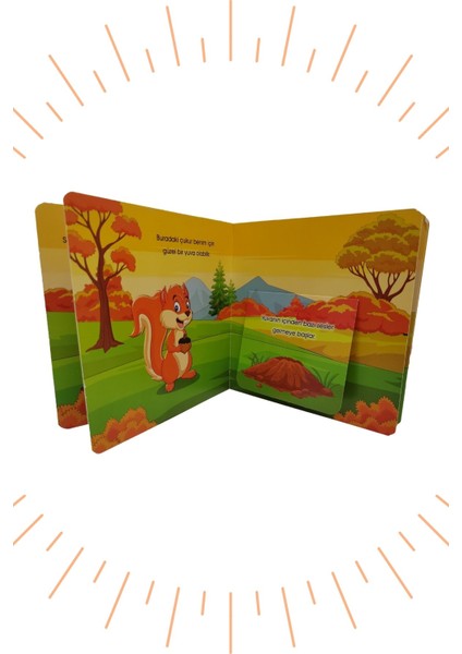 Hareketli Kitaplar-3lü "minik Ayı Bani & Dinozor Dino & Sincap Karamel'' 3 Boyutlu modelleri