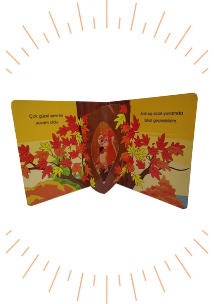 Hareketli Kitaplar-3lü "minik Ayı Bani & Dinozor Dino & Sincap Karamel'' 3 Boyutlu indirimleri