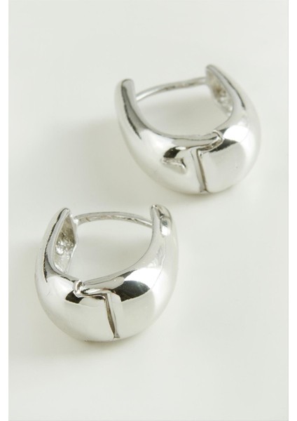 Ds-Derin Oval Trend Metal Küpe-Gümüş Rengi fiyatları