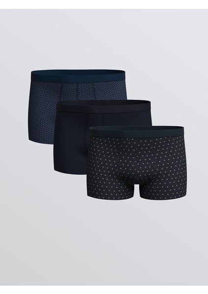 Yeni Sezon Standart Kalıp Pamuklu Esnek Erkek Boxer 3'lü