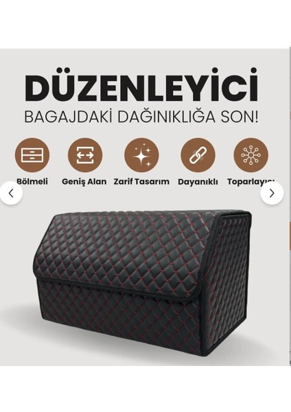 mitsubishi Carisma Bagaj Toplayıcı Organizer Bagaj Çantası Siyah Kırmızı Fs
