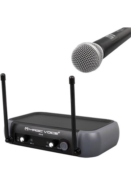 Magicvoice PG-42X Vhf 2 El Kablosuz Volüm Kont Telsiz Mikrofon fırsatları