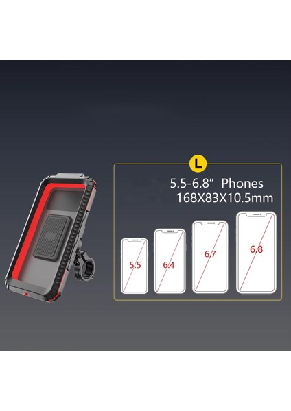 Yeni Profesyonel Su Geçirmez Kılıflı Ayna ve Gidon Bağlantılı Motosiklet Bisiklet Atv Telefon Tutucu indirimleri