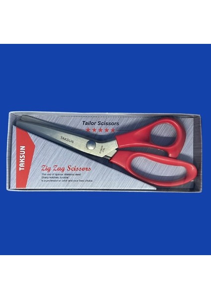 Makas Plastik Saplı Sürfile Zigzag 9" (23CM)