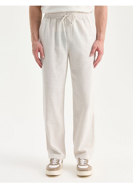 Yeni Sezon Standart Kalıp Keten Görünümlü Erkek Pantolon fiyatları