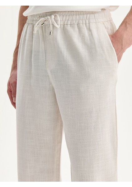 Yeni Sezon Standart Kalıp Keten Görünümlü Erkek Pantolon modelleri