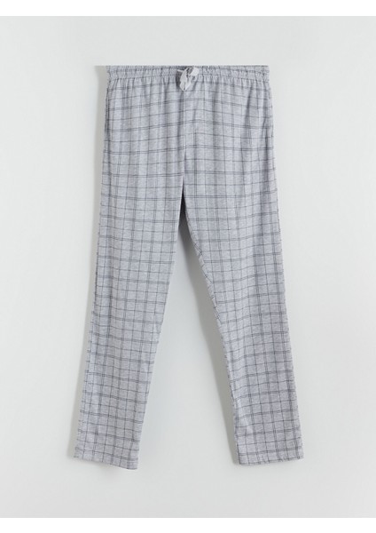 Yeni Sezon Standart Kalıp Ekose Erkek Pijama Alt