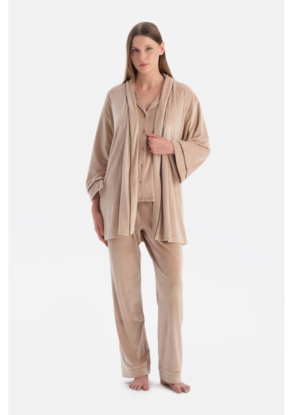 Kadife Uzun Kollu Sabahlık fırsatları