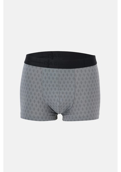 Gri-Siyah 5210 3'lü Desenli Pamuk Boxer modelleri