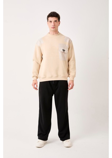 X-4006 Garni Detaylı Üç Iplik Şardonlu Sweat