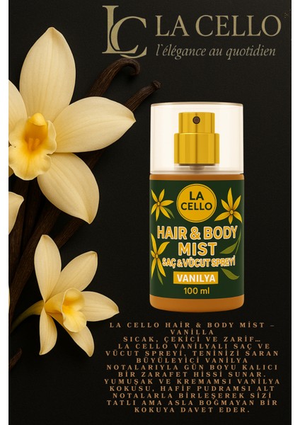 La Cello Saç ve Vücut Spreyi ( Vanilya) modelleri