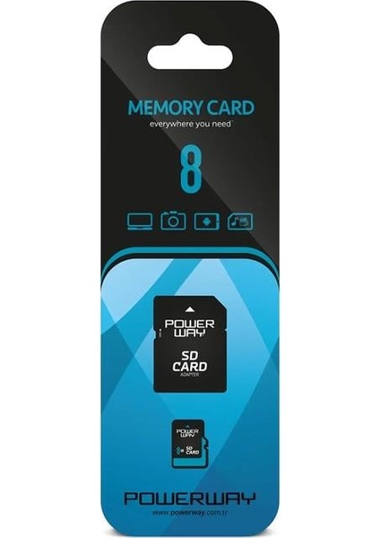 Powerway 8 GB Micro Sd Hafıza Kartı Pwr-8 modelleri