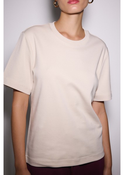 Premium Pamuk Basic Tshirt Kadın