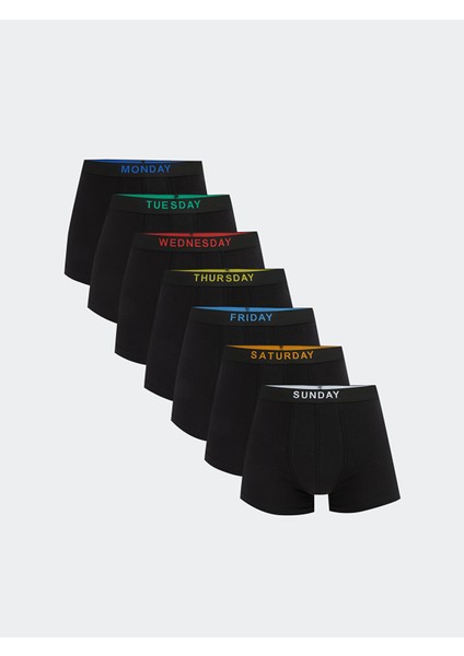 Yeni Sezon Standart Kalıp Pamuklu Esnek Erkek Boxer 7'li