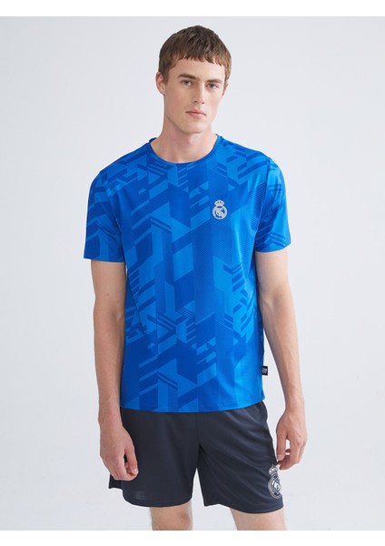 Yeni Sezon Bisiklet Yaka Real Madrid Baskılı Erkek Taraftar Tişört