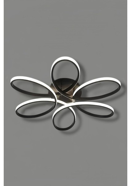 Saira Black (60CM) Tek Renk Modern Plafonyer LED Avize indirimleri
