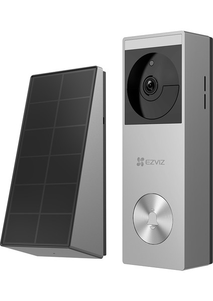 Ezvız Hp3-Pro Güneş Panelli Pille Çalışan 2k Görüntülü Kapı Zili