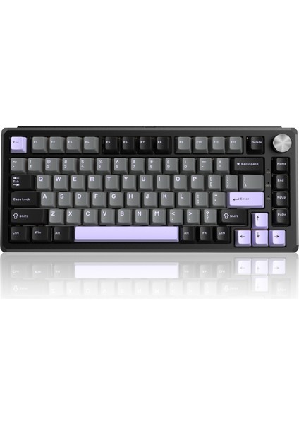 CAPTAIN75 82 Tuş Kablosuz Manyetik Rgb Hot-Swap Gasket Siyah Gaming Klavye