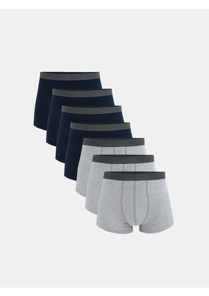 Yeni Sezon Standart Kalıp Pamuklu Esnek Erkek Boxer 7'li