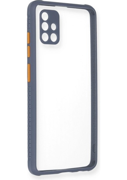 Bfs Samsung Galaxy A71 Kılıf Miami Şeffaf Silikon - Gri
