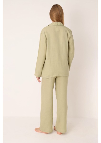 Straight Önden Düğmeli Pijama Takım fiyatları