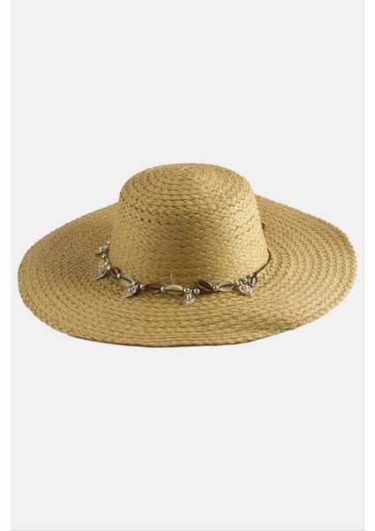 Ds-Derin Üçgen Deniz Kabuğu Hasır Şapka-Kahverengi fiyatları