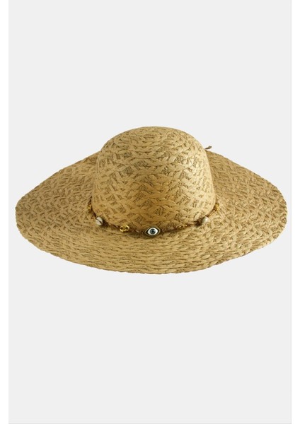 Ds-Derin Göz Örme Zincir Hasır Şapka-Kahverengi fiyatları