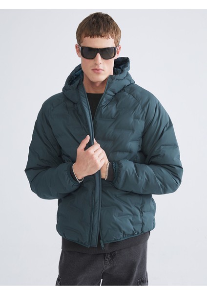 Yeni Sezon Slim Fit Kapüşonlu Erkek Şişme Mont