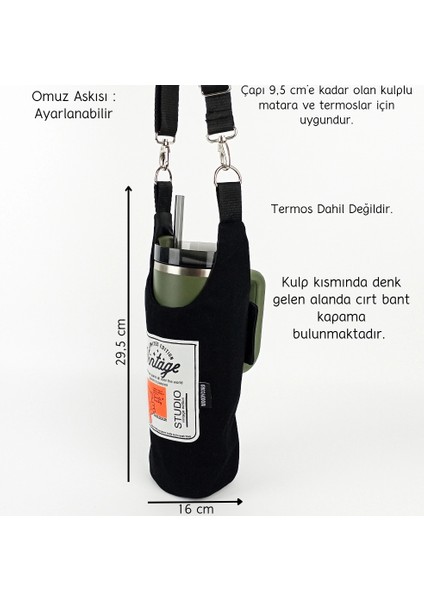 El Yapımı Turuncu Vintage Matara Termos Kılıfı Kulplu Model Quencher Pipetli 1,18 fiyatları