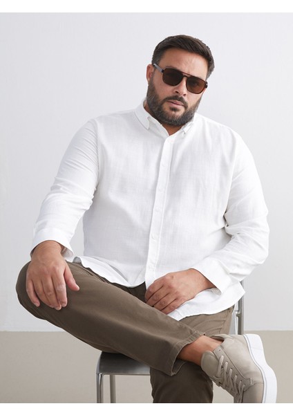 Yeni Sezon Regular Fit Uzun Kollu Poplin Erkek Gömlek