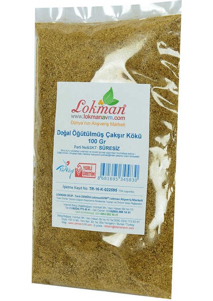 Çakşır Kökü Doğal Öğütülmüş 100 gr Paket modelleri