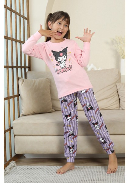 Krm Baskılı Kız Çocuk Pijama takımı - Pembe fırsatları