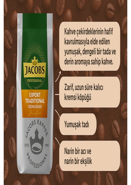 Export Traditional Yumuşak Içim Çekirdek Kahve 1 kg modelleri