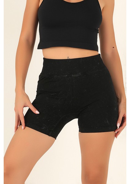 Yüksek Bel Kısa Spor Tayt