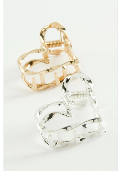 Kalp Burgulu Metal Mandal Toka 4 cm