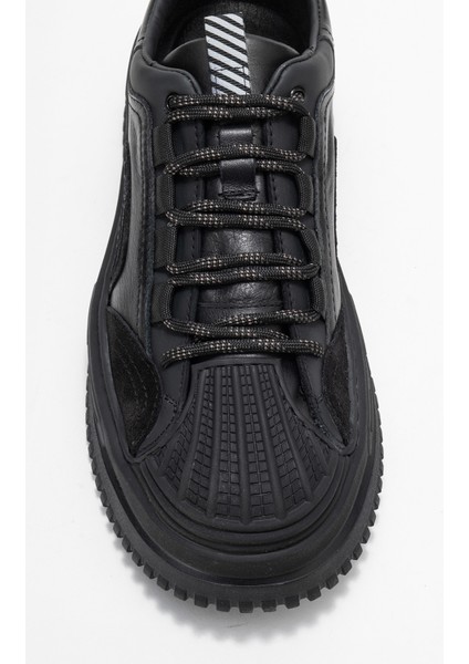 Erkek Kalın Taban Bağcıklı Comfort Casual Ayakkabı Gerçek Deri Mc 20326 Siyah fiyatları