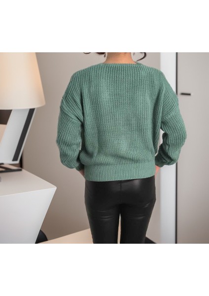 Kadın Düğme Detay Triko Hırka modelleri