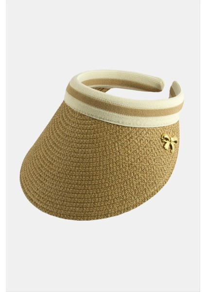 Ds-Derin Fiyong Kasketli Hasır Plaj Şapkası-Kahverengi fiyatları