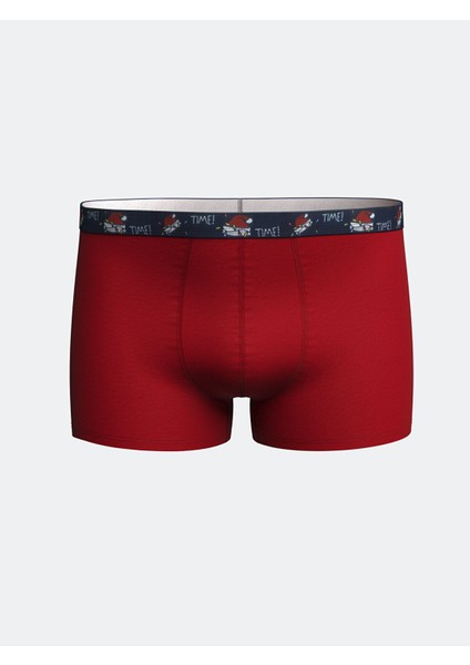 Yeni Sezon Standart Kalıp Yılbaşı Temalı Erkek Boxer 3'lü modelleri