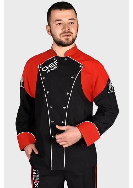 Isim Hediyeli Aşçı Ceketi Aşçı Ceketleri Şef Ceketi Aşçı Kıyafetleri Aşçı Elbisesi Chef Aşçı Forması
