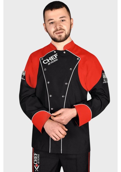 Isim Hediyeli Aşçı Ceketi Aşçı Ceketleri Şef Ceketi Aşçı Kıyafetleri Aşçı Elbisesi Chef Aşçı Forması modelleri
