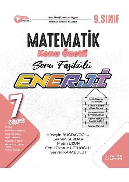 Palme Yayıncılık 9. Sınıf Enerji Matematik Konu Özetli Soru Fasikülleri Yeni